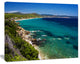 Beautiful Greek Beach of Sea, Seashore Canvas Art Print, 60"x28"