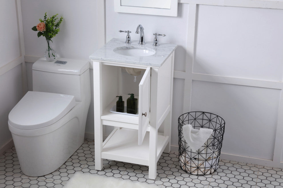 Matilda 19" Single Bathroom Vanity Set, White