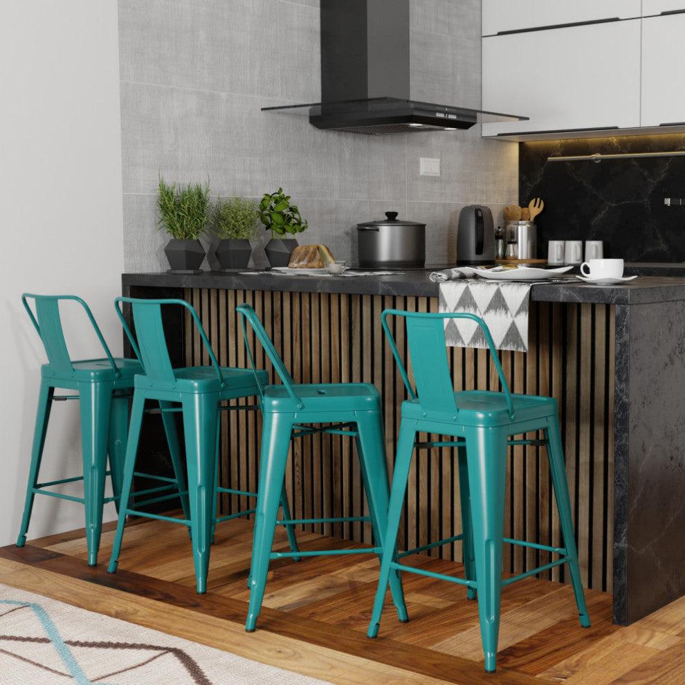 Rayne 24 inch Metal Counter Height Stool (Set of 4)