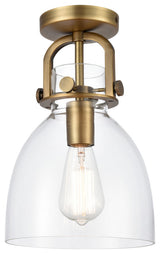 Innovations Newton Bell 1 8" Flush Mount Brushed Brass