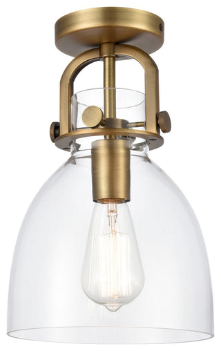 Innovations Newton Bell 1 8" Flush Mount Brushed Brass