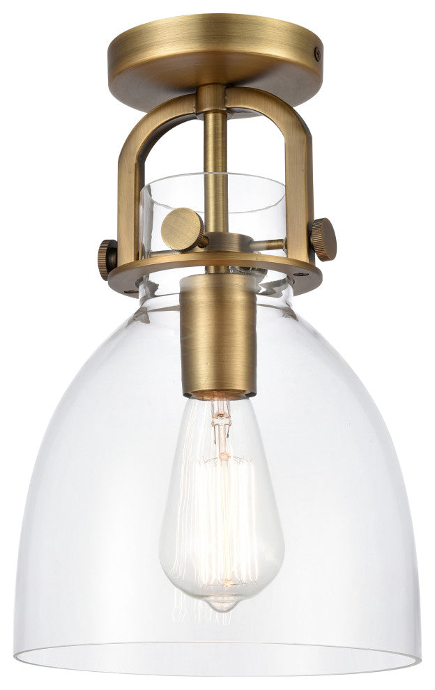 Innovations Newton Bell 1 8" Flush Mount Brushed Brass
