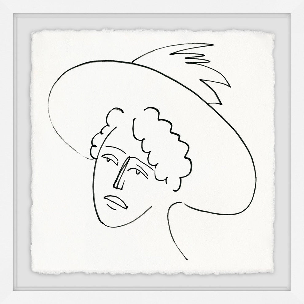 "Worried Face" Framed Painting Print, 32"x32"