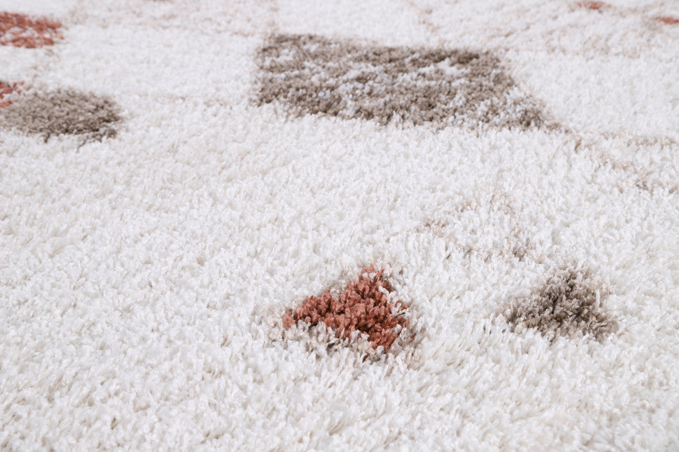 Noori Rug Shag Nolan Ivory/Rust Rug