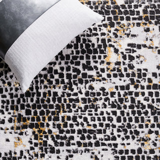 Safavieh Amelia Collection, ALA254 Rug, Charcoal/Gold, 4'5"x6'5"