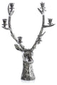 6-Tier Silver Stag Head Candle Holder, Large