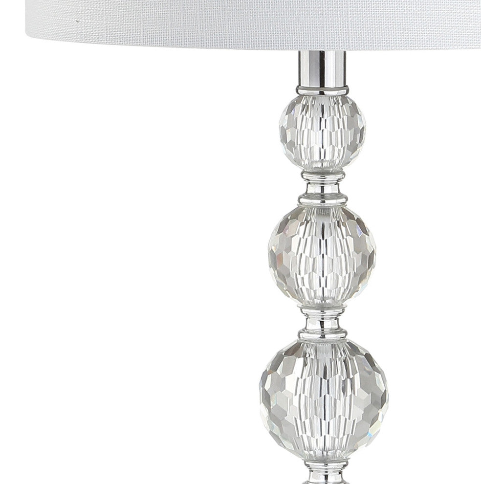 Nala 28.5" Crystal Table Lamp, Chrome, Set of 2