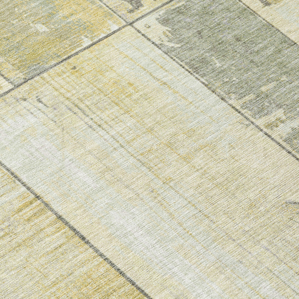 Machine Washable Indoor/Outdoor Chantille ACN1877 Gold 8' x 10' Rug