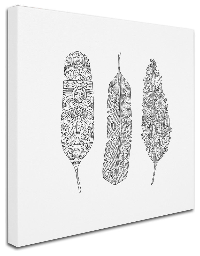 Filippo Cardu 'Feathers' Canvas Art, 14x14