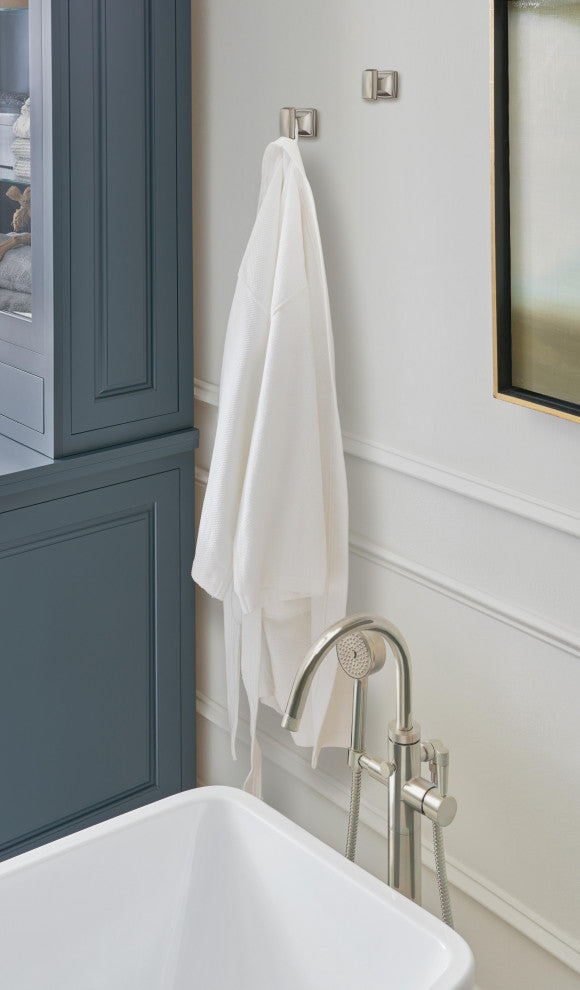 Revitalize Traditional Single Robe Hook, Brushed Nickel