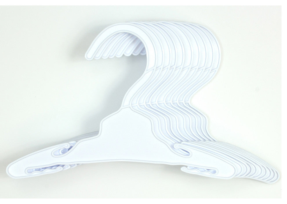 18" Dolls White Plastic Hangers 10 Pack Set