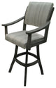 Swivel Counter Wood Bar Stool Casa on S-Base, Natural Fun and Smoke, 30"