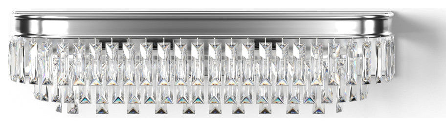 Crystorama 153-CH, 6-Light Bathroom Vanity, Polished Chrome