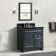 37" Single Sink Vanity, Dark Gray Finish With Black Galaxy Granite