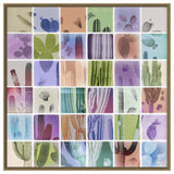 Analog Cacti Fine Art Print, Oak, 40"x40"