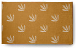 Feather Pattern Fall Design Chenille Area Rug, Yellow, 3'x5'