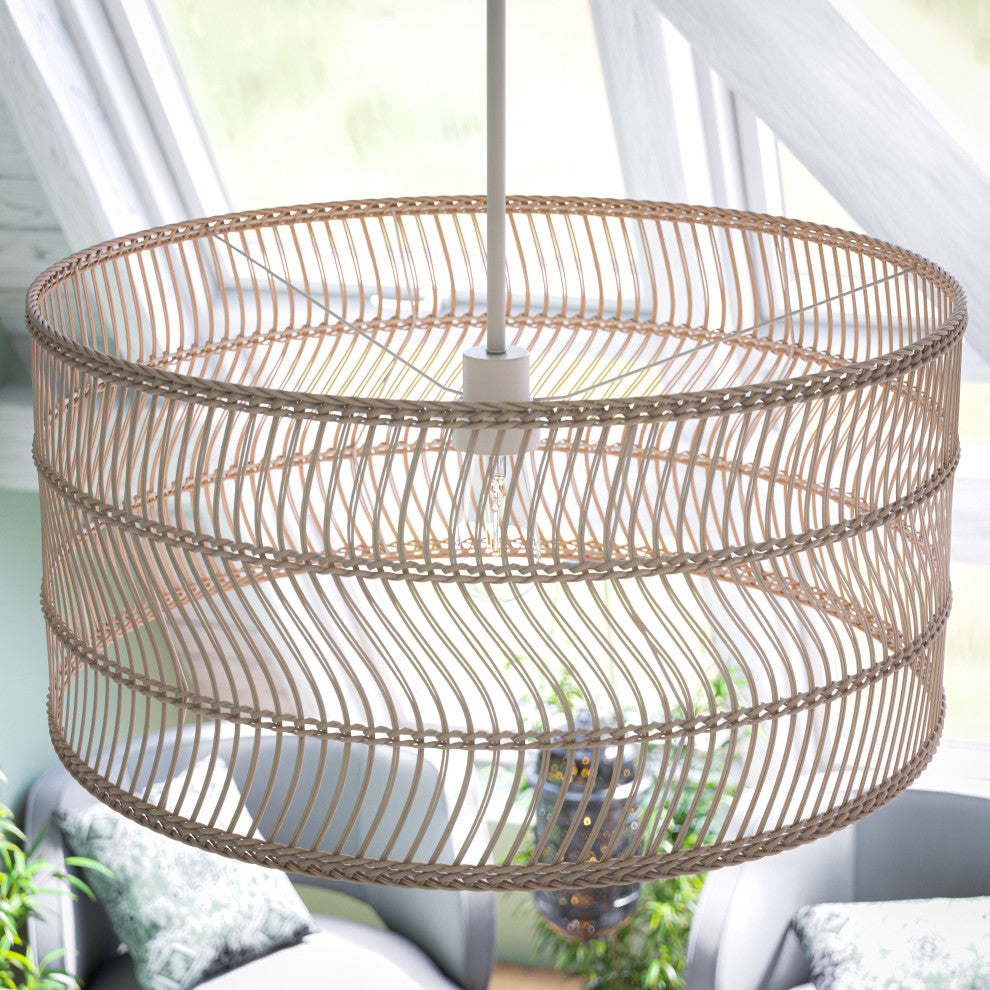 Kenroy 93530RAT 1-Light Pendant, Butler
