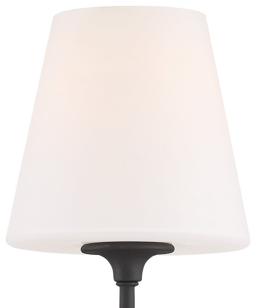 Libby Langdon for Crystorama Sylvan 1 Light Black Forged Wall Mount