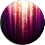 Purple With Magic Light, Abstract Round Metal Wall Art, 36"