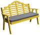 Pine Marlboro Garden Bench, Canary Yellow, 4 Foot