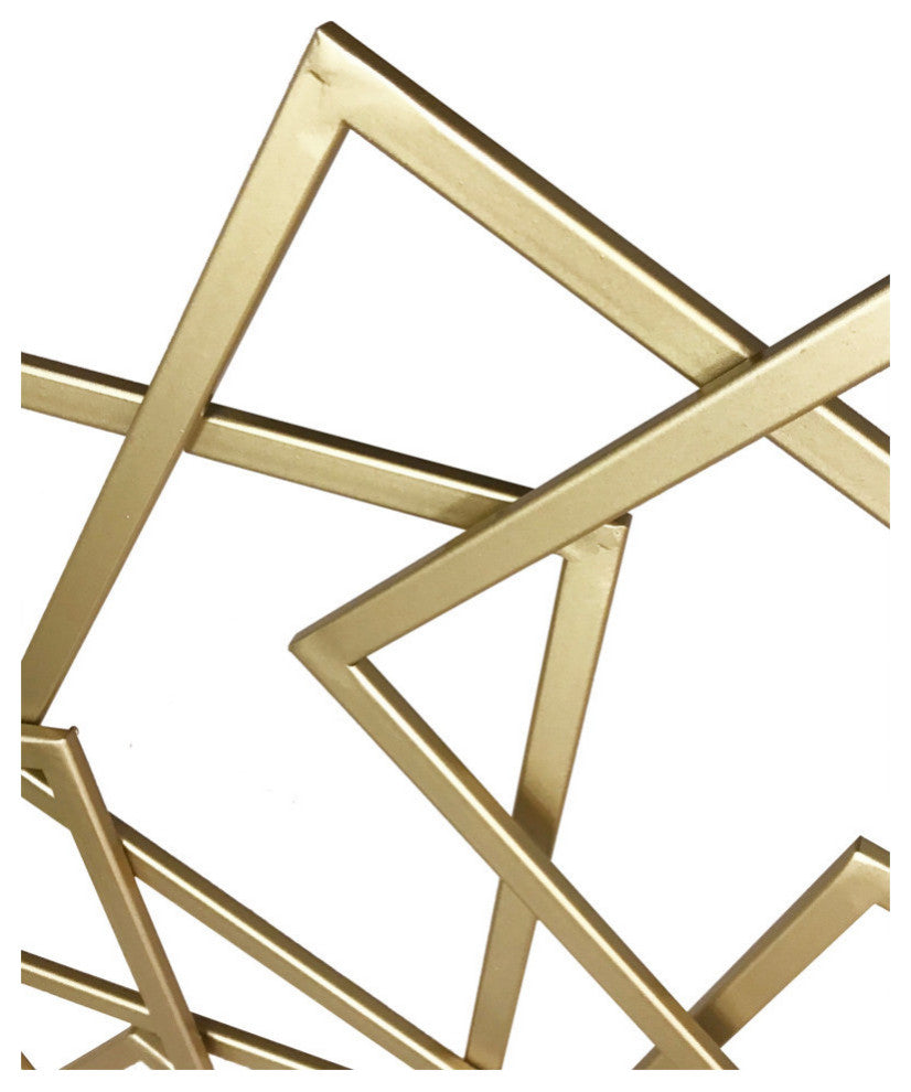 Retro Quad Wall Art Gold - Gold