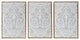 Baroque Inspired Triptych Gold Framed Canvas Wall Art Set