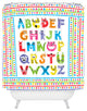Andi Bird Alphabet Monsters Shower Curtain