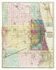 "Map of Chicago and Environs, 1869" Print by Rufus Blanchard, 34"x42"