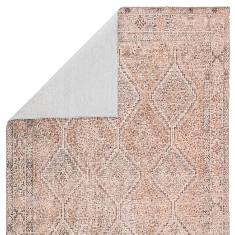 Machine Washable Jaipur Living Marquesa Trellis Light Pink/Blue Area Rug, 2'6"x1
