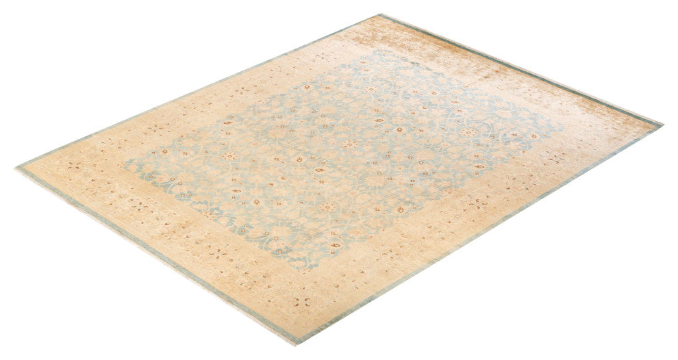 Hopin One-of-a-Kind Hand-Knotted Area Rug Light Blue, 8'0"x10'2"