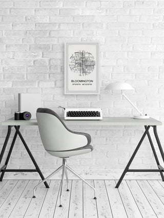"Bloomington Coordinates" Framed Painting Print, 30x45