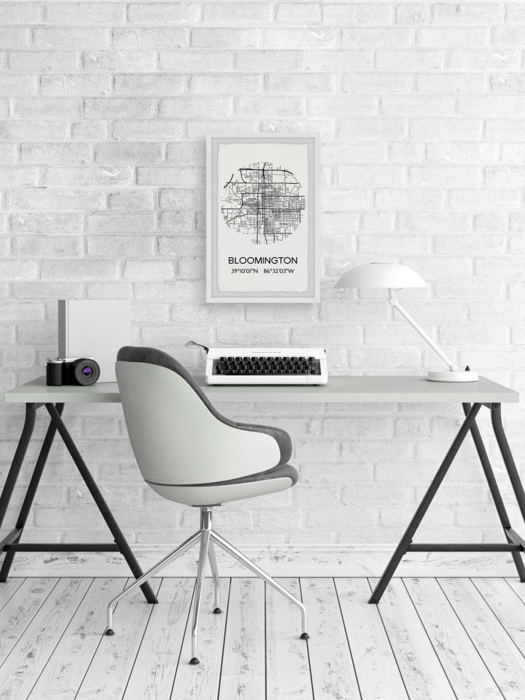 "Bloomington Coordinates" Framed Painting Print, 30x45