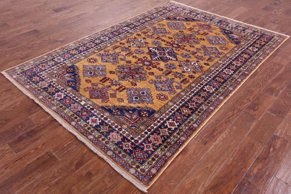 Super Kazak Handmade Wool Rug 5' 7" X 8' 2" Q9559