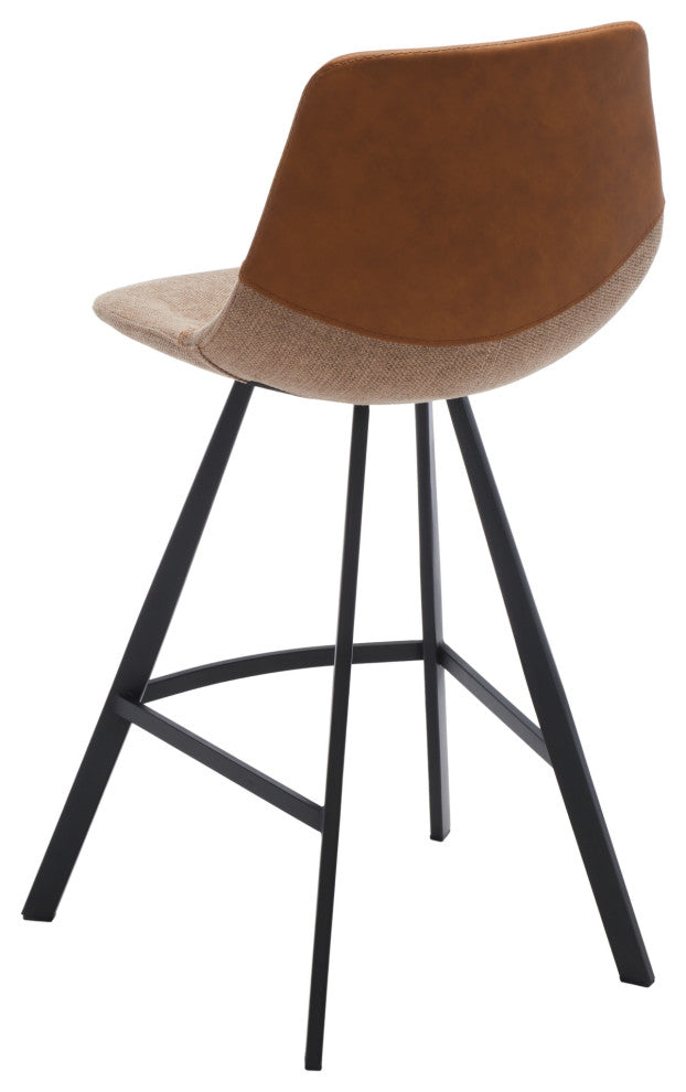 Safavieh Granger Counter Stool, Cognac/Black