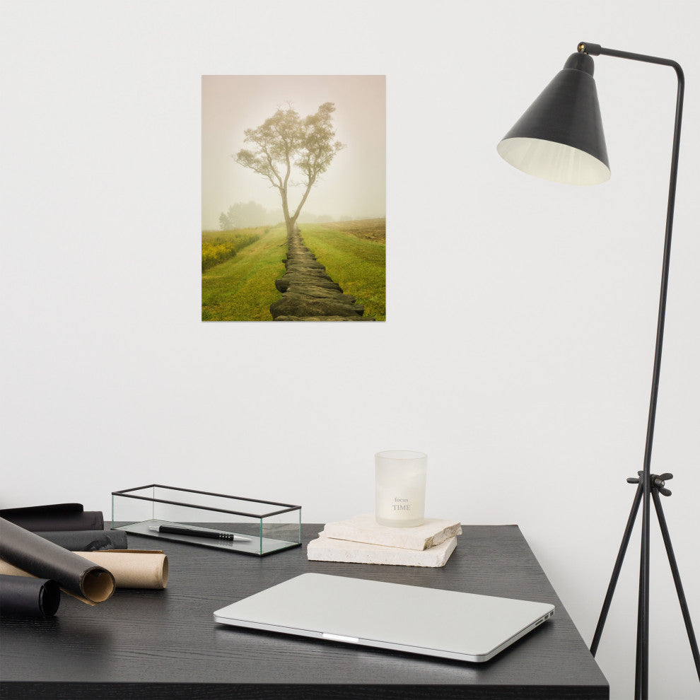 Wall Art Print Landscape Photograph Calming Morning Rural Unframed, 12" X 16"