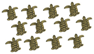 Cast Iron Sea Turtle Handle Drawer Pull Cabinet Knob Beach Decor Set of 12, Bronze