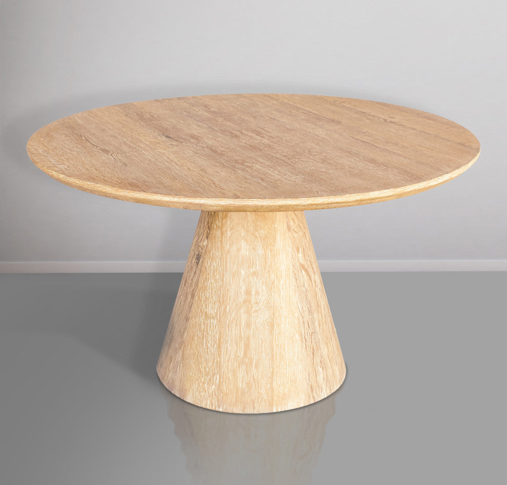 Linette Dining Table, Solid White Oak Wood