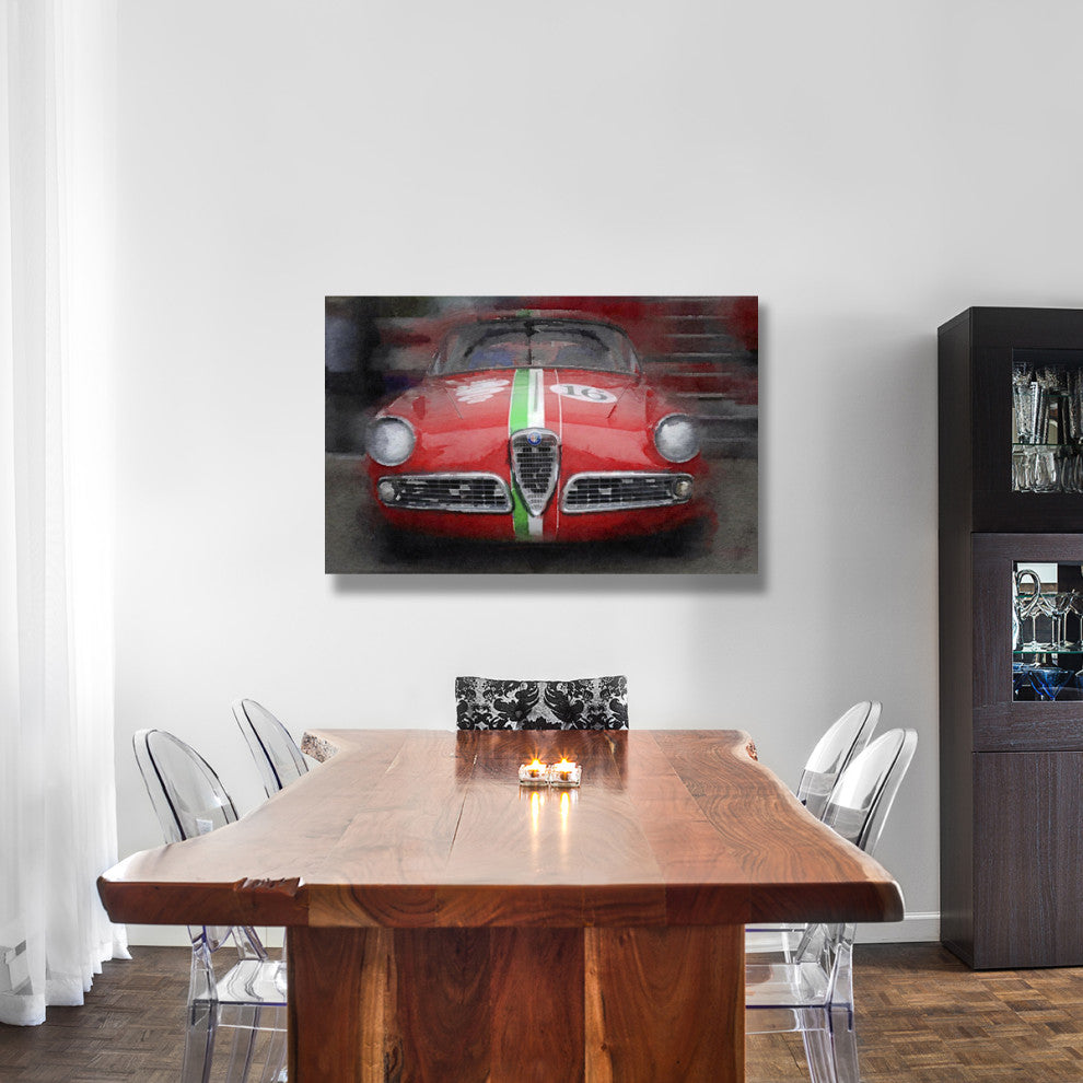 "1959 Alfa Romeo Giulietta Watercolor" Fine Art Print