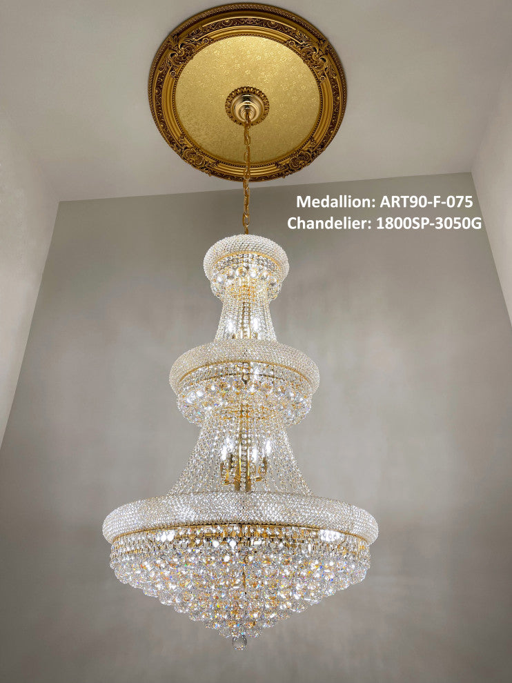 Artistry Lighting, Round 36" Antique Gold Ceiling Medallion, ART90-F-001