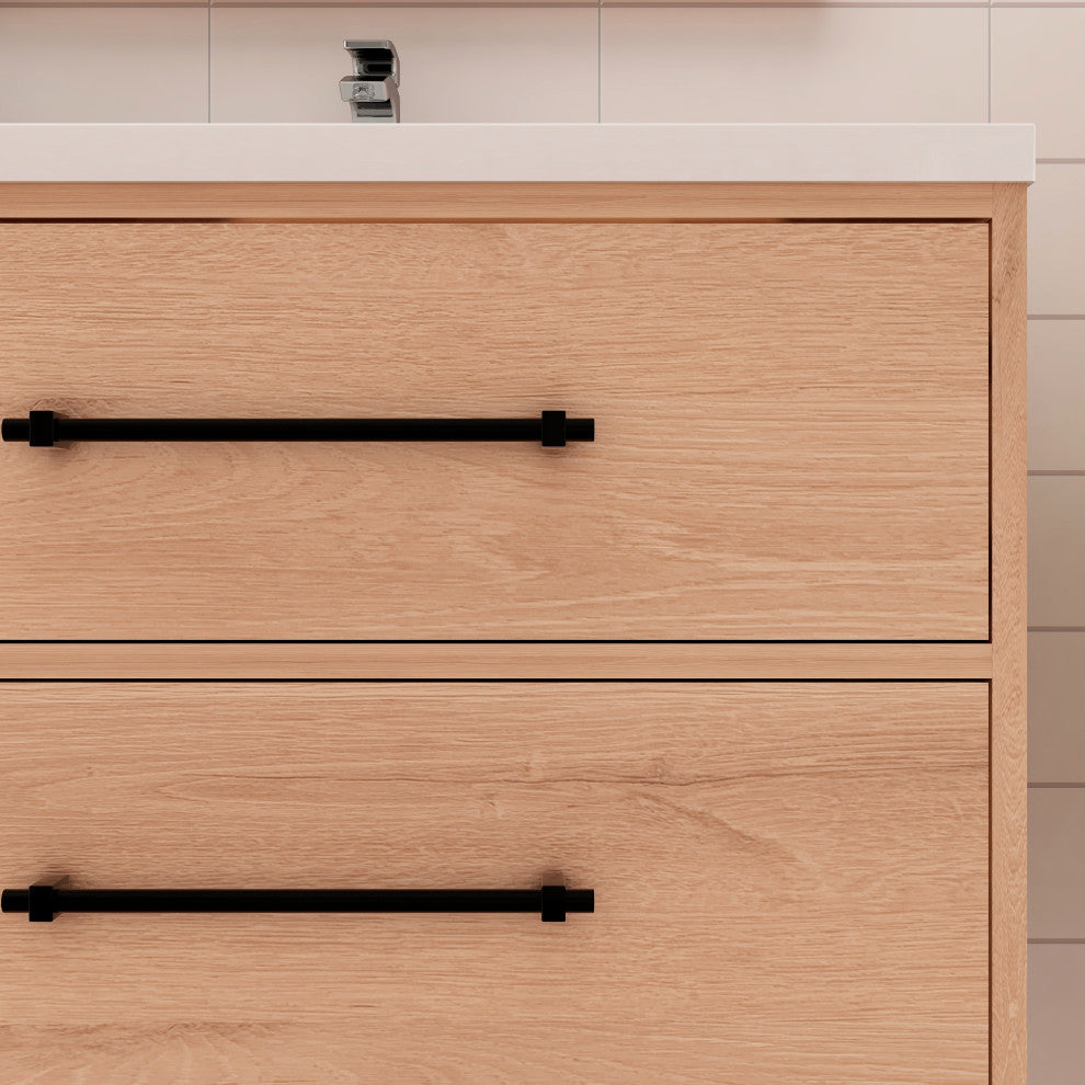 Victoria 30" Solid Wood Bath Vanity, Red Oak