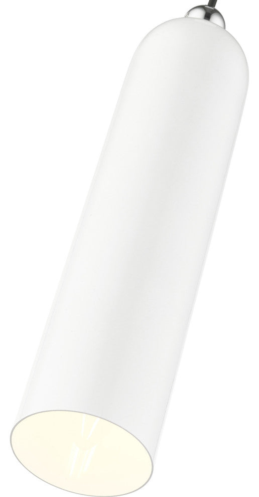 Shiny White Mid Century Modern, Minimal, Urban, Scandinavian Pendant