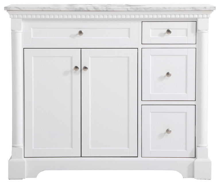Home Living 42" Single Bathroom Vanity, White