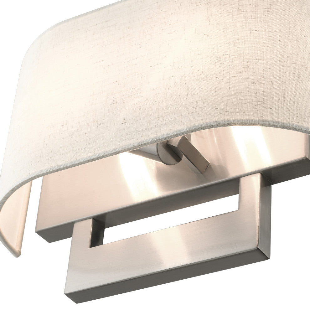 Livex Lighting Wall Sconces 2-Light Brushed Nickel Medium Sconce