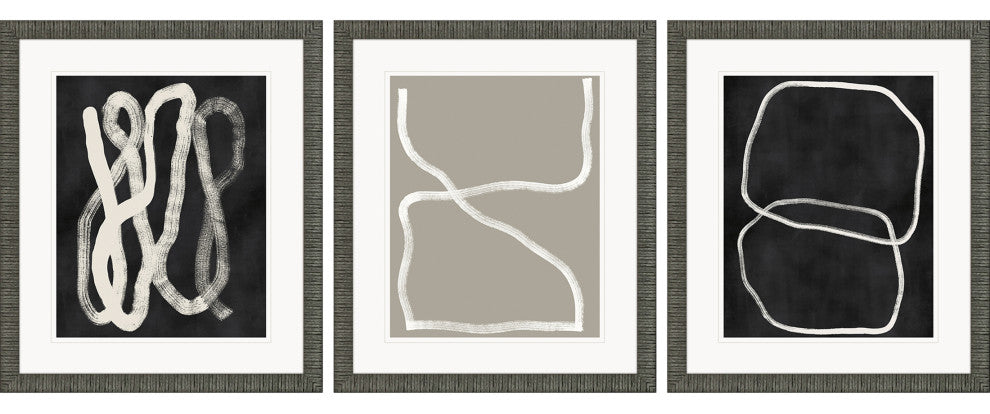 Naive Lines II Artwork, 3-Piece Set