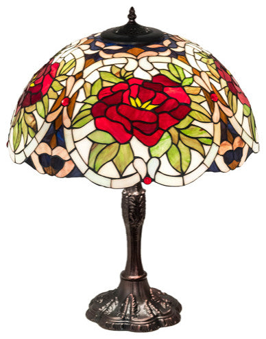 Meyda Lighting 232798 26" High Renaissance Rose Table Lamp