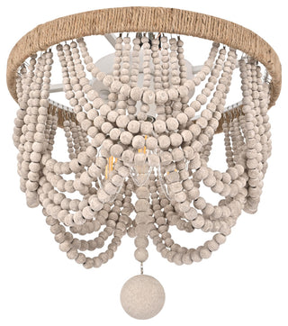 Home Living 12" Beaded Flush Mount, Antique White