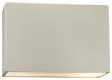 Rectangle Wall Sconce, Open Top & Bottom, 12", Incandescent, Matte White