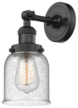 Small Bell 1-Light LED Sconce, Matte Black, Glass: Seedy