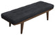Upholstered Tufted Bench, Taupe And Natural