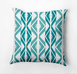 Diamond Graffiti Outdoor Pillow, Teal, 14"x20"